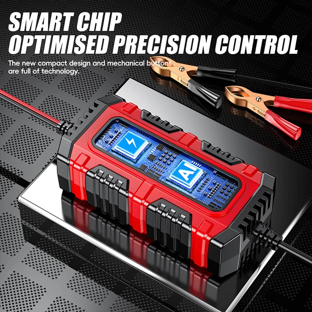 Charger for Auto 6V/12V 1.5A, Electric Motorcycle Charger, Intelligent Car Charger, Truck, Boat, SUV, Lead-Acido AGM GEL