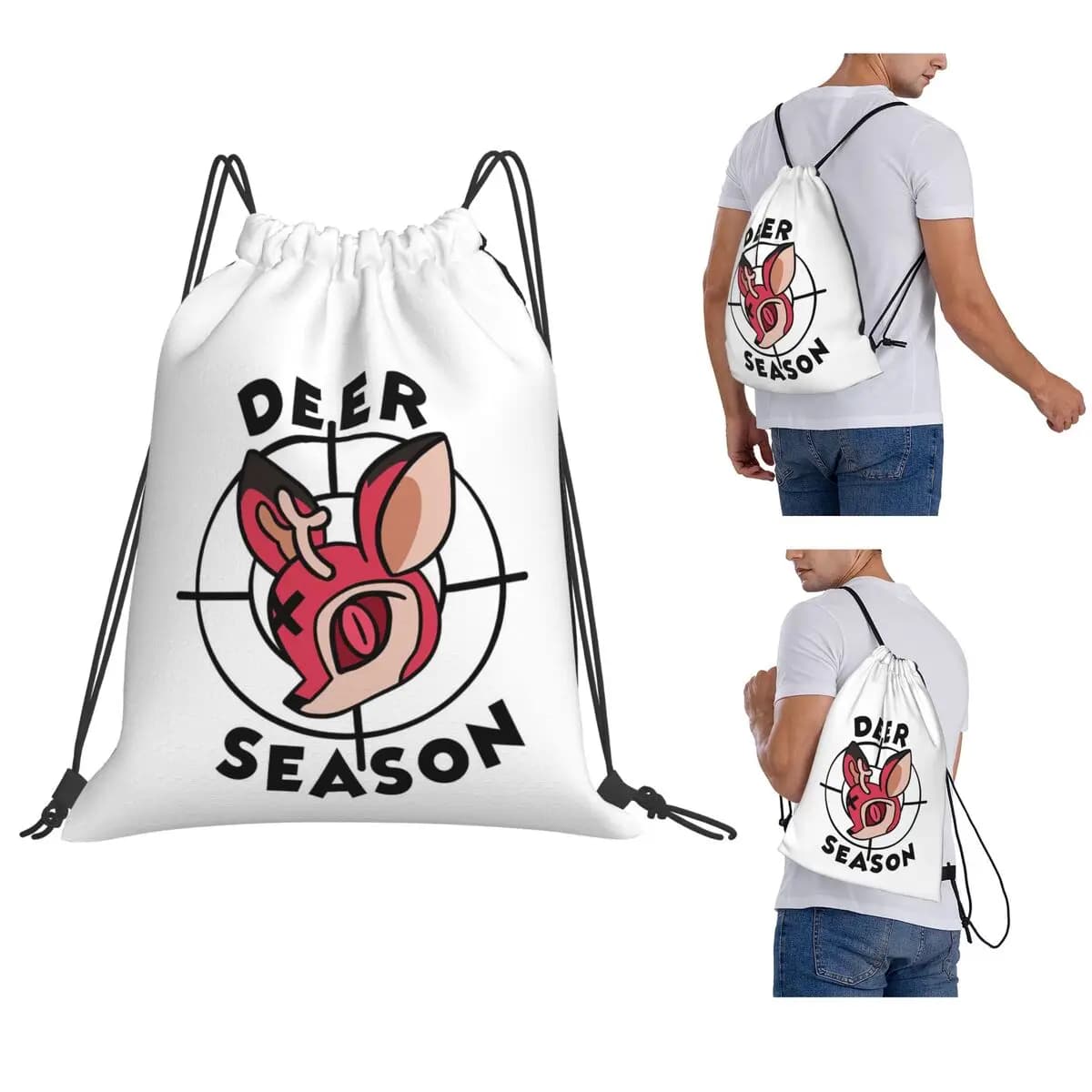 Zaini Alastor Deer Season, borse portatili con coulisse, borse per articoli vari, borse per libri, per viaggi e scuola