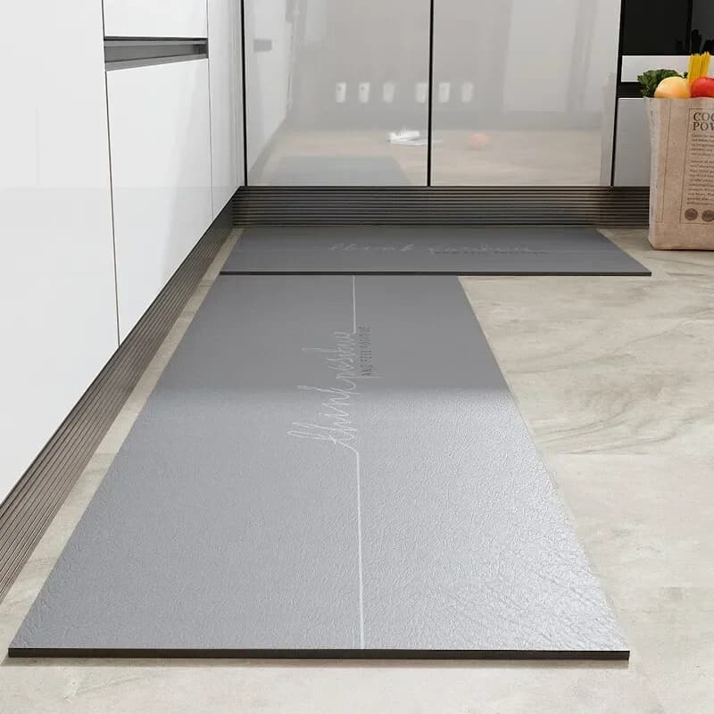 Kitchen Floor Mat Pvc Leather Waterproof Carpet Home Decoration Solid Color Rug Anti-oil Non-slip Foot Mats Alfombra 주방매트