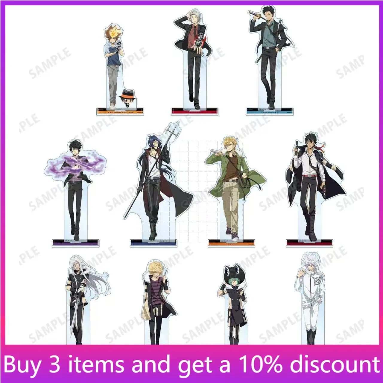 Hitman Reborn! Accessori Anime: Statuetta di Tsunayoshi Sawada, Supporto in Acrilico, Figurina di Mukuro Rokudo, Piatto Espositivo, Giocattoli di Kyoya Hibari
