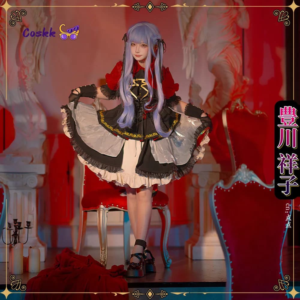 BanGDream! Costumi Cosplay per il 10° Anniversario di Ave Mujica Sakiko Togawa, Abito da Gioco di Halloween per Donne, Vestito Lolita