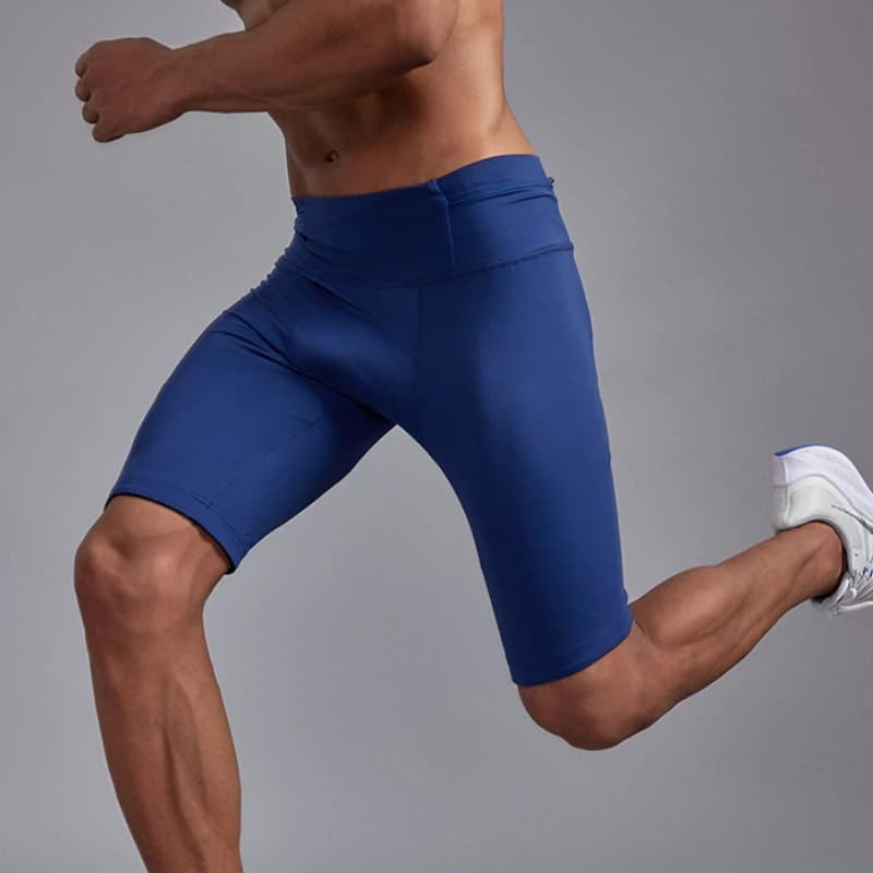 Pantaloncini da Corsa ad Asciugatura Rapida per Uomo con Tasca in Vita, Abbigliamento Sportivo Compressivo per Allenamento e Maratona