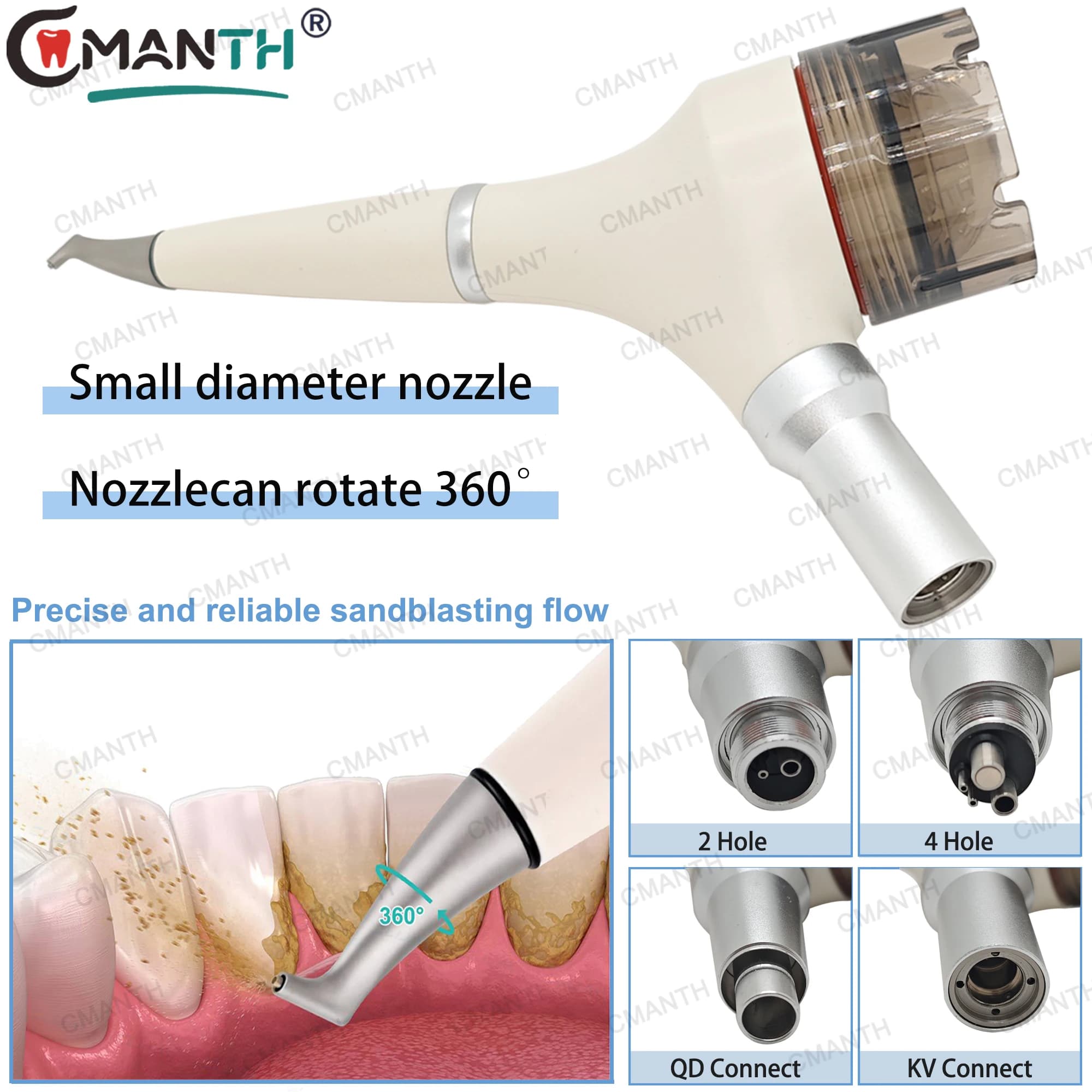Lucidatore Dentale ad Aria Compressa, Macchina per Sabbiatura e Sbiancamento Denti 2/4 H, Lucidatura Denti per Strumenti Odontoiatrici KAVO NSK