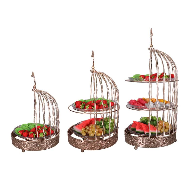Bar piatto creativo in ferro battuto per feste notturne, snack luminoso con frutta secca