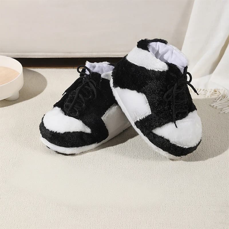 Cute Cartoon Animal Warm Home Plush Shoes Women's/Men Winter Cotton Cute Shoes Woman Male Foam Sneakers Bread Fat Slippers Size