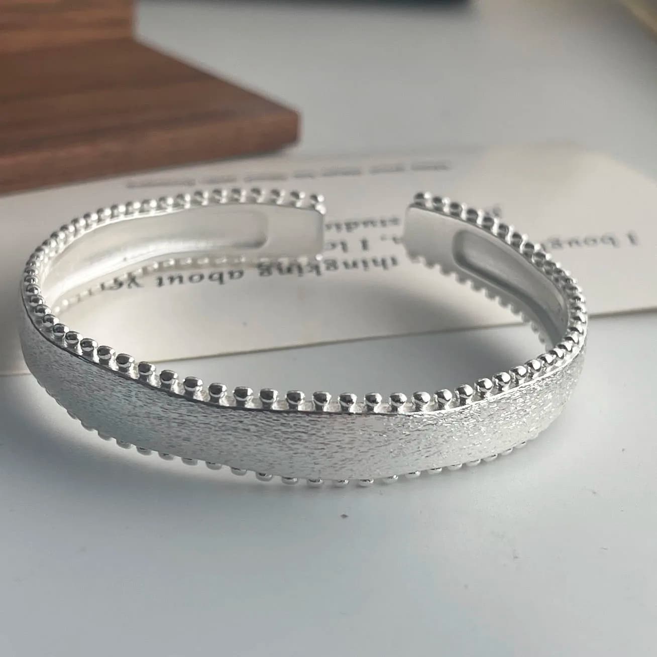 Bracciale retrò in argento sterling massiccio 925 al 100% per donna uomo Bracciale liscio fatto a mano vintage regalo di compleanno