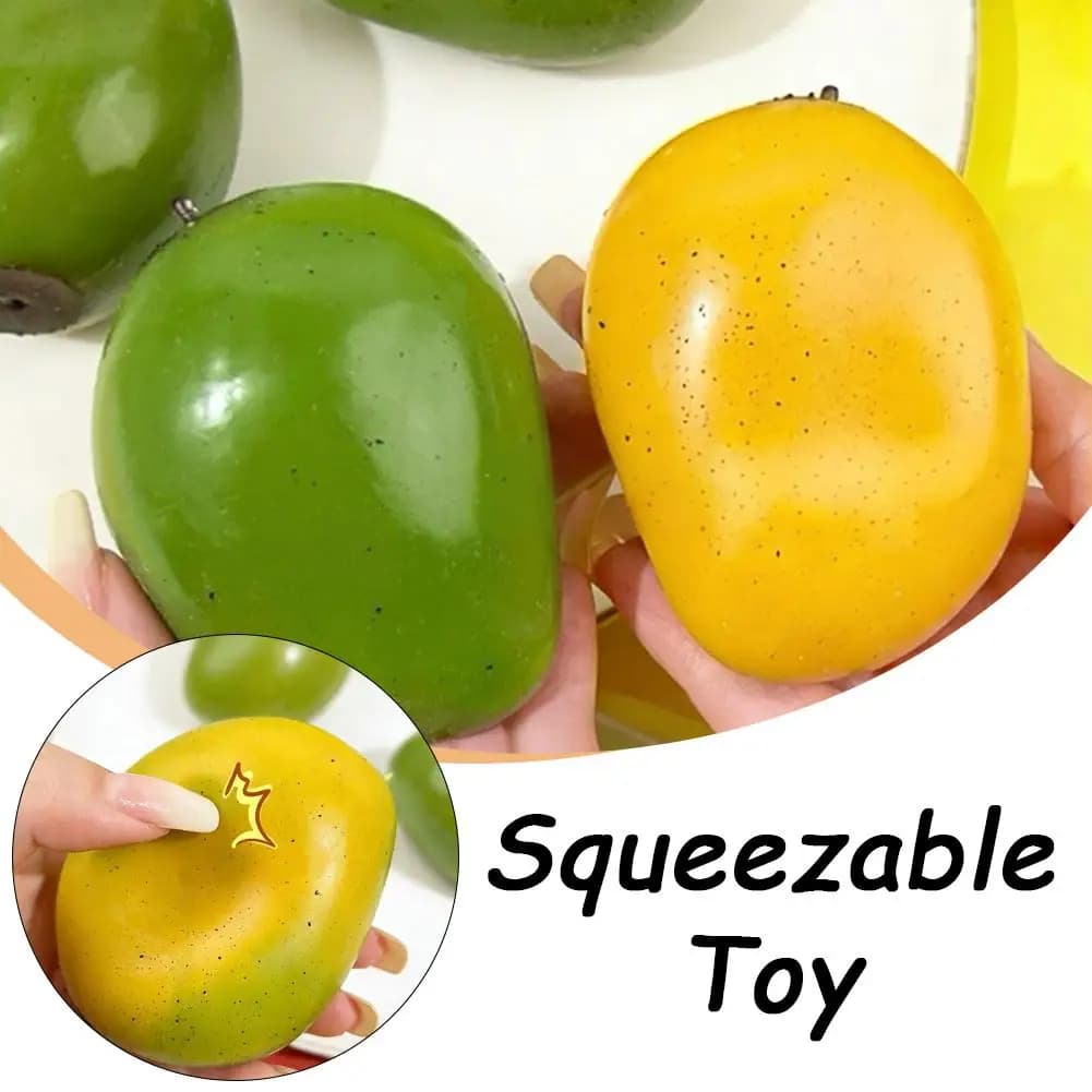 Squishy a Forma di Mango a Lenta Risalita in Cristallo, Decorazione per la Casa, Gadget per Feste, Squishies a Forma di Fragola, Giocattoli Sensoriali Antistress per Adulti e Bambini