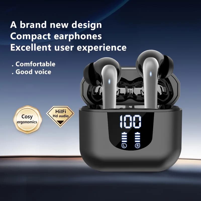 Wireless Hi-Res Headphones, In-Ear Stereo Dual Headphones with Long Battery Life, Touch Control, Noise Cancellation for Sports and Gaming, Anime Theme