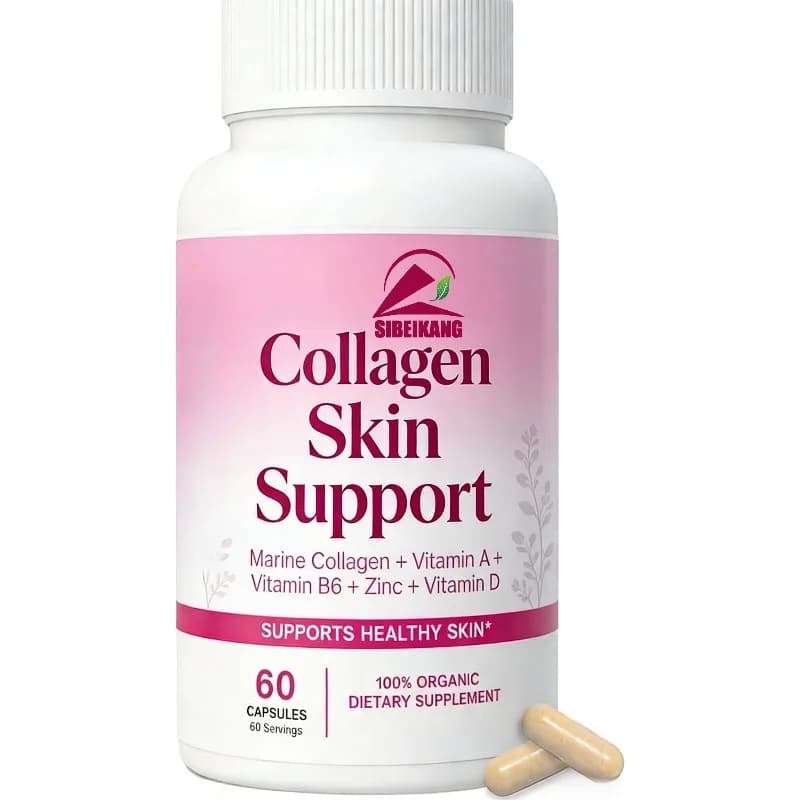 Collagen supplement in capsules for hair, nails and skin - Non GMO, 60 capsules | Supply for 30 days