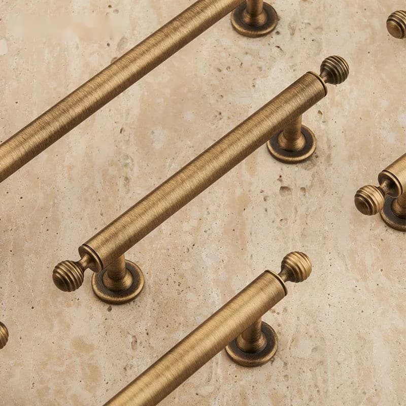 Manopole per mobili in ottone massiccio di lusso leggero/bronzo vintage Maniglie per armadi a sfera rotonde Maniglie per mobili cromate Hardware per cassetti Argento