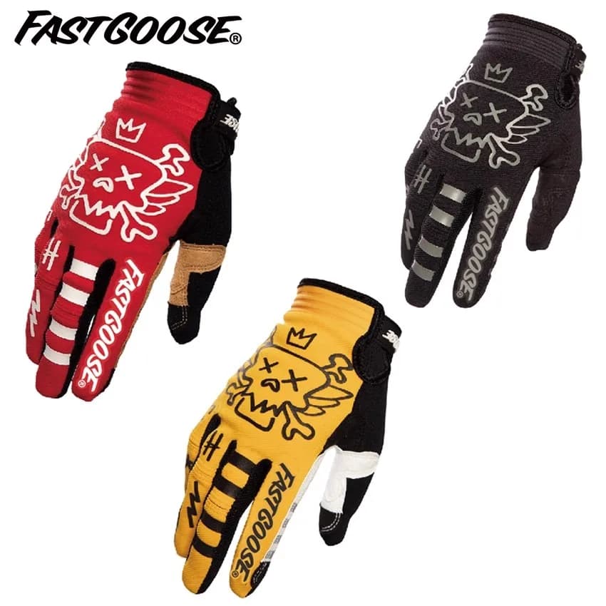 Guanti da moto traspiranti da uomo, guanti lunghi per motocross, fuoristrada, guanti protettivi per moto da strada.
