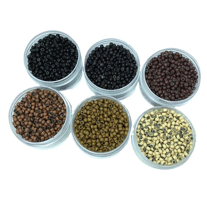 500 pezzi 3mm nano anelli in silicone anelli in rame con perline per capelli foderate in silicone anelli per capelli strumenti per l'estensione dei capelli