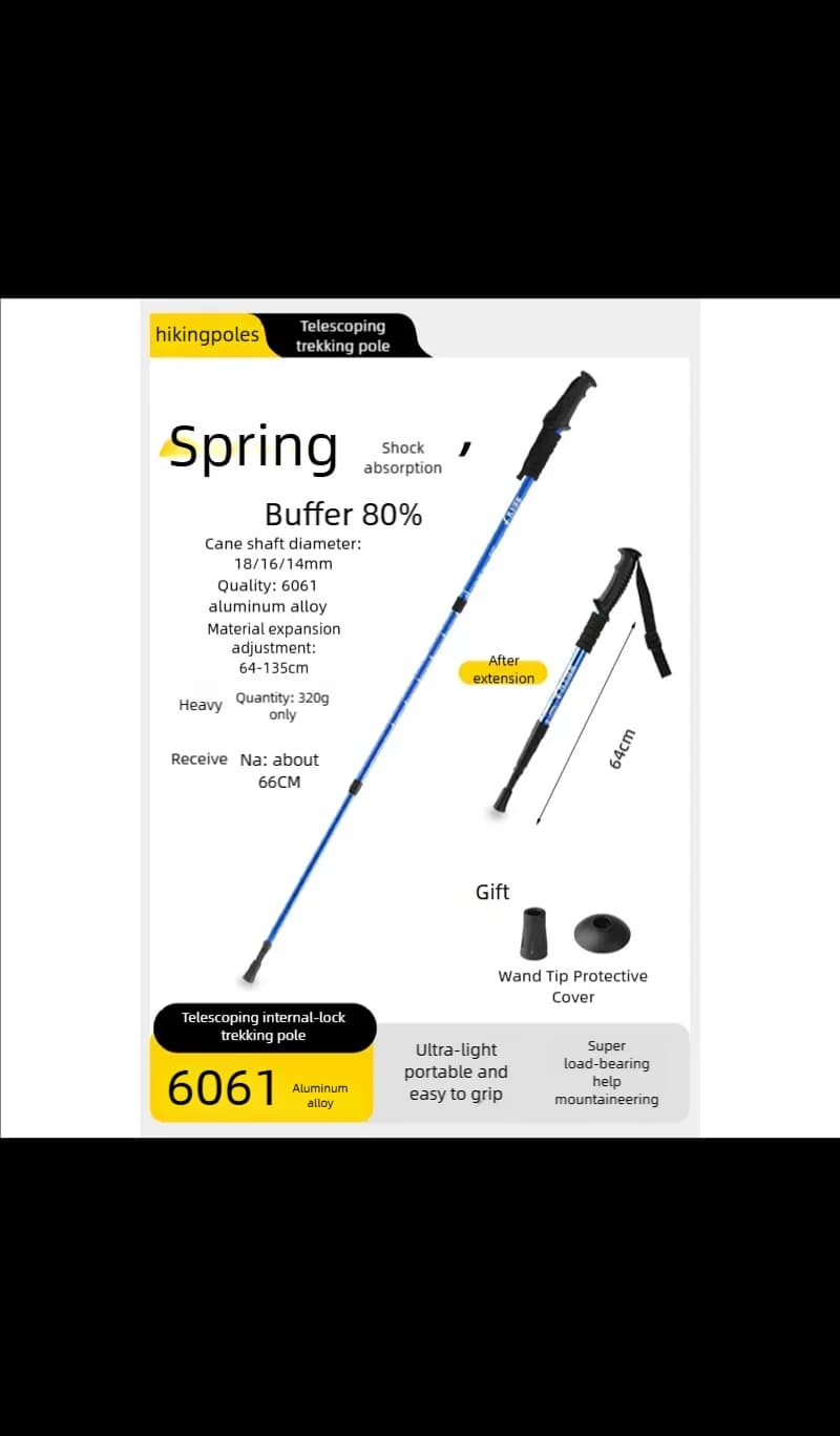 Hiking poles, walking sticks, outdoor foldable trekking poles, carbon telescopic hiking gear, canes, skiing