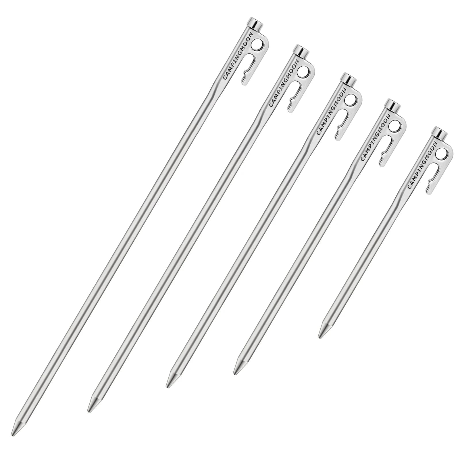 Heavy Duty Steel Tent Stakes Pegs with Hook and Hole Design for Outdoor Backpacking Camping Tent Canopy Canopy Tent Stakes