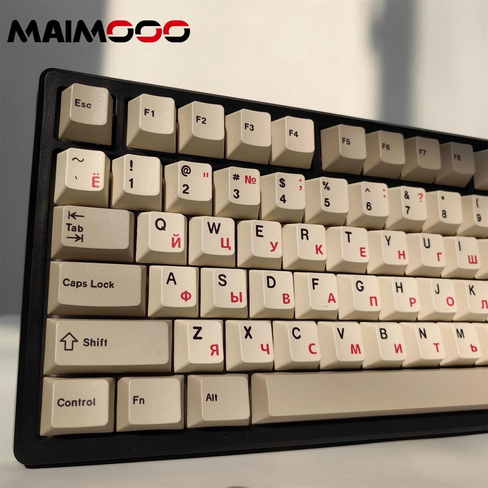 MAIMOOO Russo Keycap 9009 Classico Retro Keycap Rosso Bianco Grigio CherryPbt Tastiera Meccanica Fai Da Te Stile Semplice Ru Keycaps
