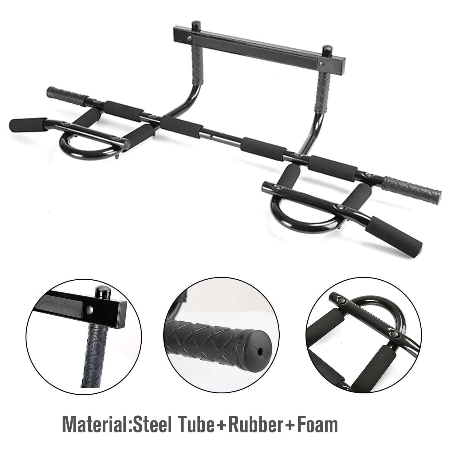 Barra per trazioni da porta per allenamento parte superiore del corpo, Parallettes, Barra fitness da porta per trazioni e chin-up, per Home Fitness 2026