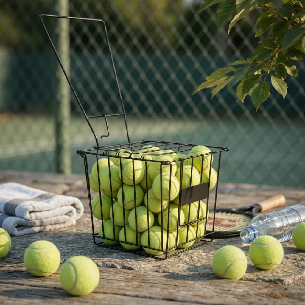 Tennis Ball Basket Easy to Assemble Pickleball Ball Collector Basket