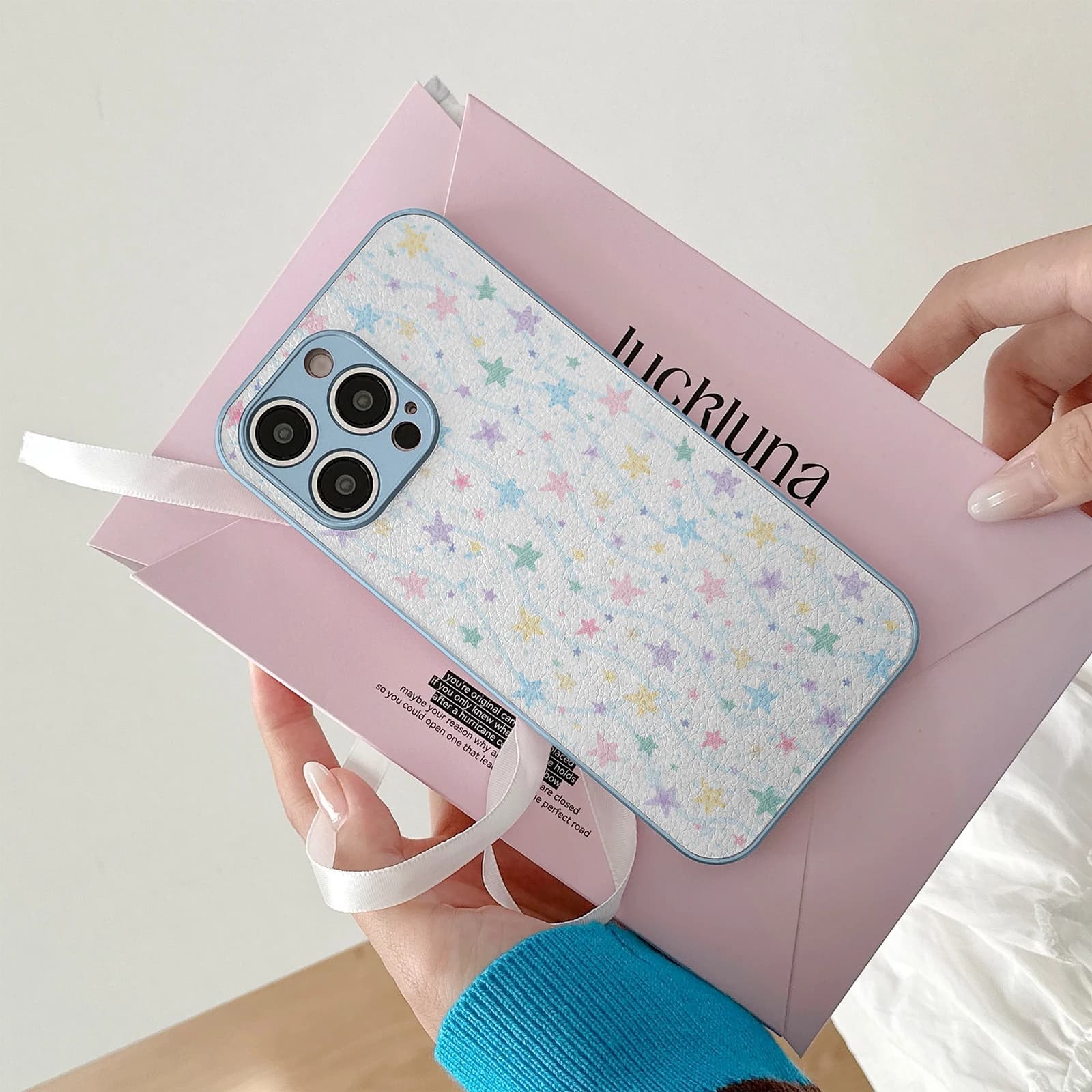 Rainbow Star Print Soft TPU Shockproof Ins Style Phone Case, Scratch-resistant for iPhone X/7/8/11-17 Pro Max