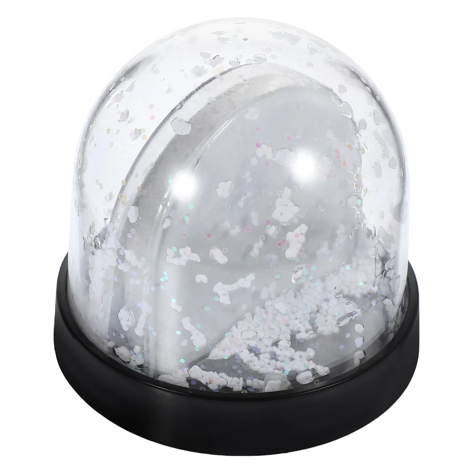Cornice per foto con globo di neve, materiale per visualizzazione di immagini, acqua con inserto, mini globo di neve in carta plastica fai da te
