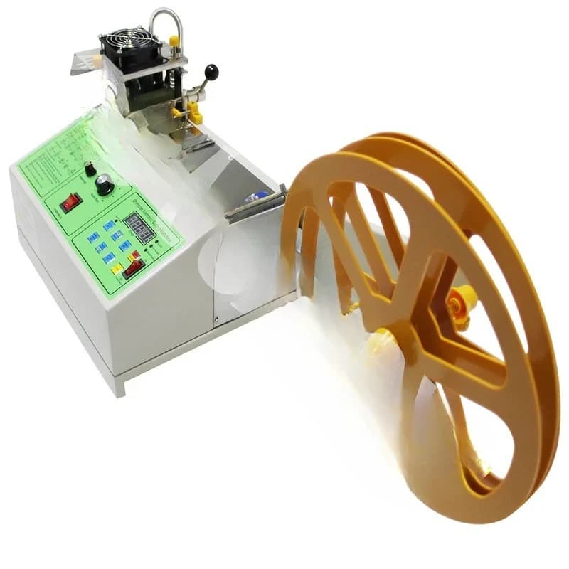 Tagliatrice per computer con macchina per rompere elastico freddo e caldo in velcro per nastro di stoffa Piccola tagliatrice per nastro completamente automatica