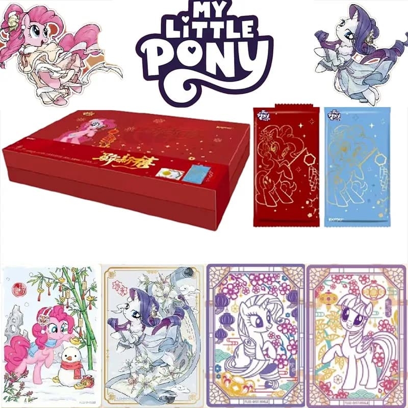 Carte Originali KAYOU My Little Pony Friendship Eternal Serie Fortuna e Benedizione 2026 Confezione Regalo di Capodanno Giocattoli Anime