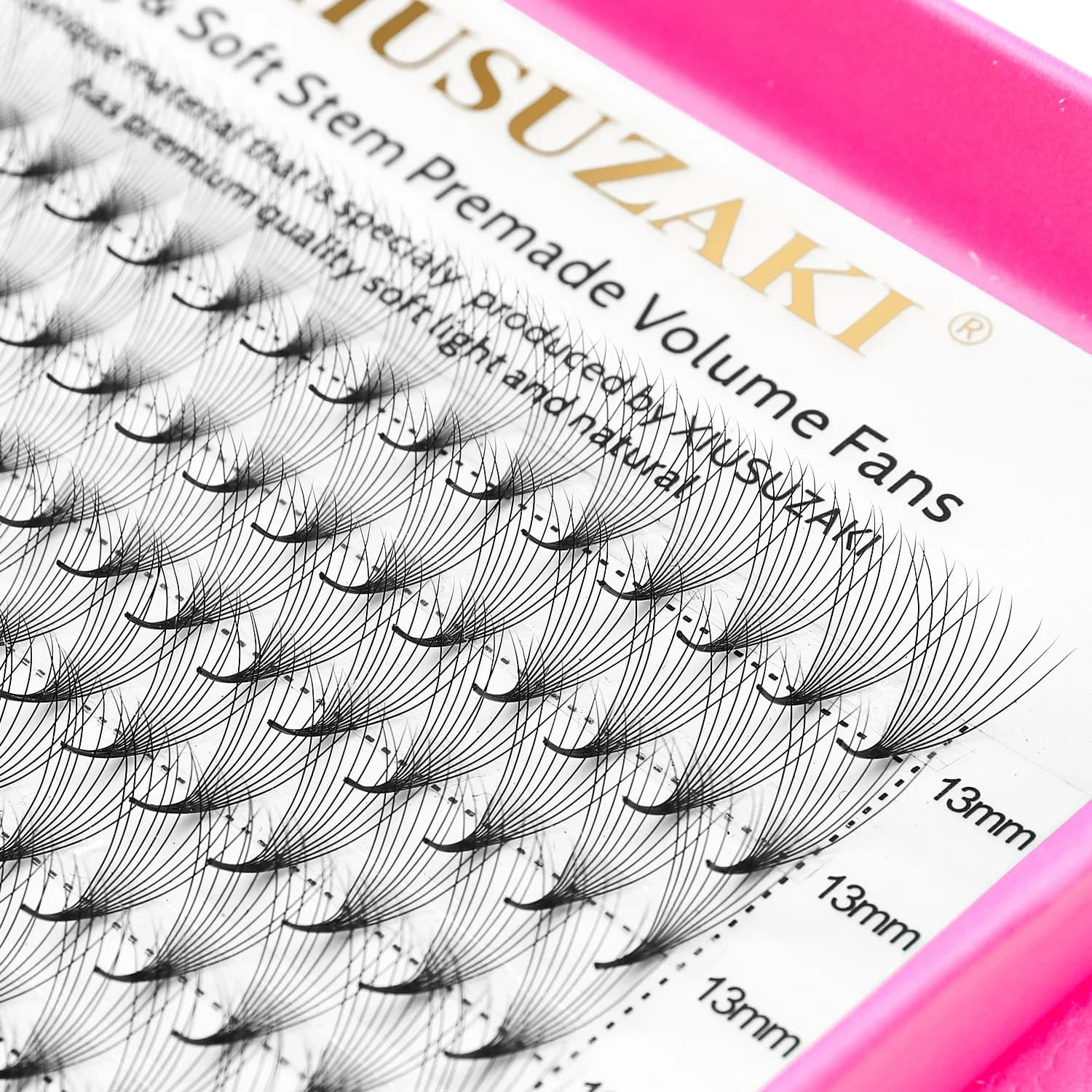 XIUSUZAKI 16 Linee Ventole di Volume Premade Estensione Ciglia 3D 4D 5D 6D 7D 8D 9D 10D 12D 14D 16D Base A Punta Volume Russo Ciglia