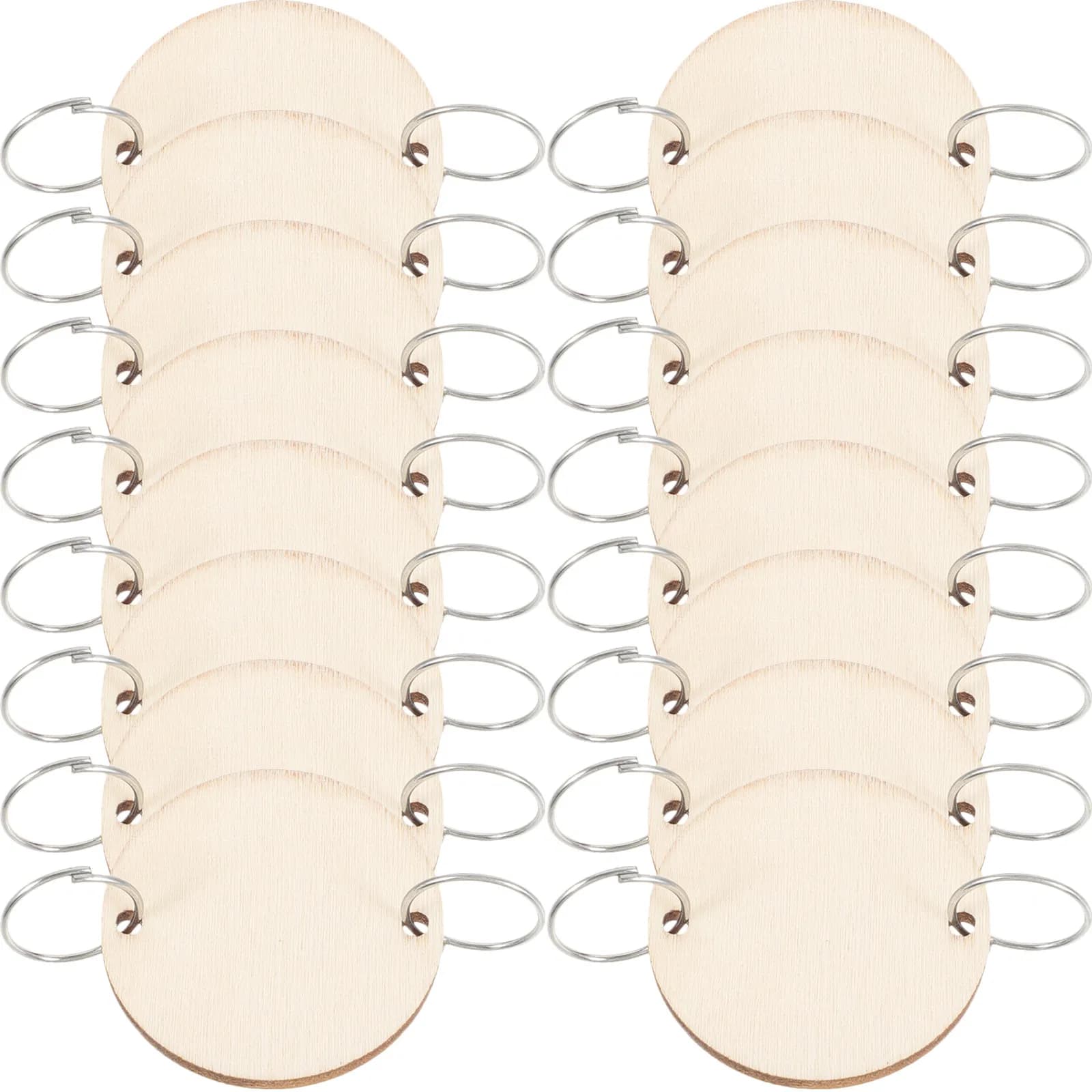50 Pezzi Accessori per Calendario in Legno, Fette di Legno Rotonde con Set di Ferro, Promemoria Compleanno Fai-da-te, Lavagna da Appendere per Famiglia, Decorazione Casa