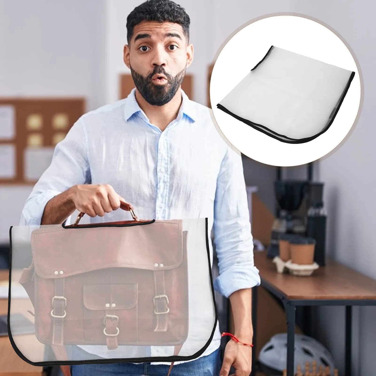 Copertura Impermeabile Trasparente Eva per Borsa, Protezione Antipioggia per Borse a Mano, Zaini, Borse Scolastiche, Impermeabile da Viaggio