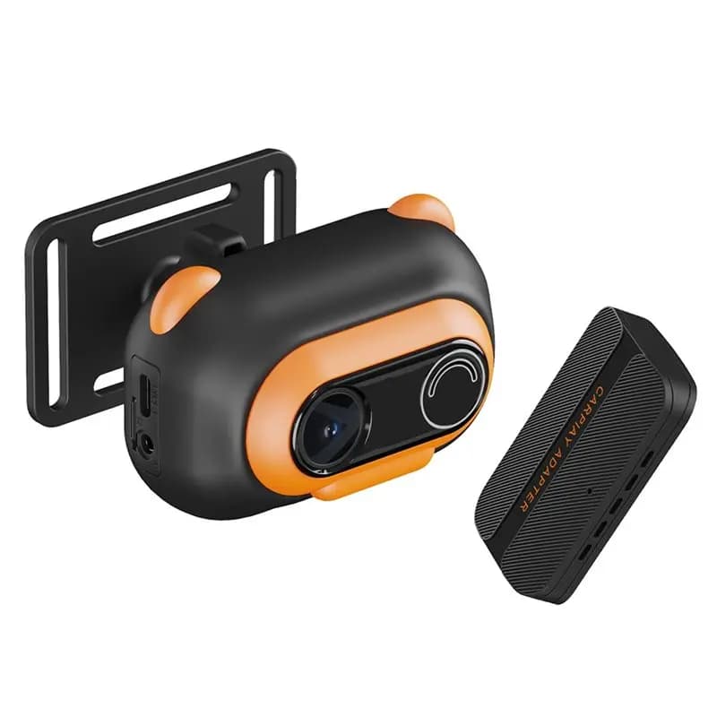 ABGR-Car Baby Monitor Wireless Carplay & Android Auto Super Wide Angle Baby Monitor 2.4G+ 5.8G WIFI With Recorder Function