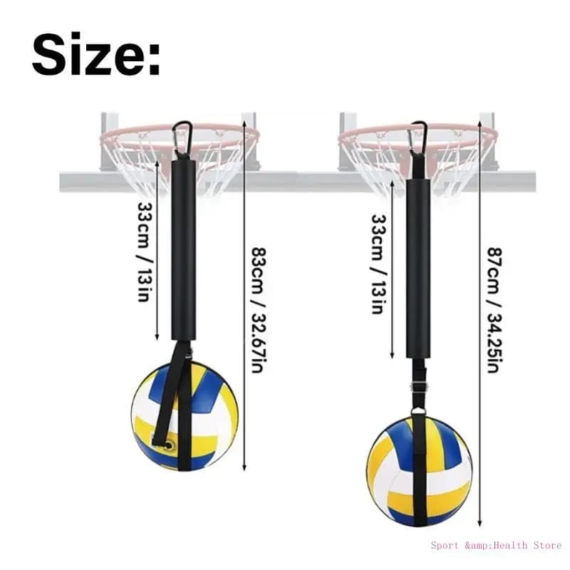 Adjustable Volleyball Training Coach Spiking Volleyball Trainer, Volleyball Spiking Aid for Basketball Hoop