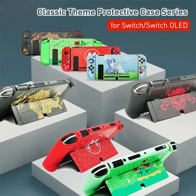 Per Nintendo Switch Custodia OLED Nintend Switch Guscio rigido Custodia protettiva Cover sottile Pelle NS Switch Accessori di gioco