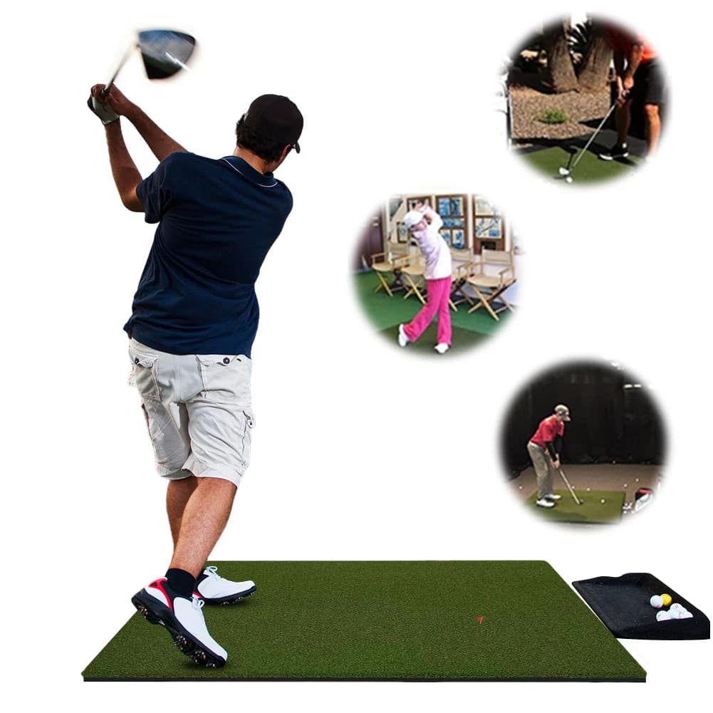 Tappetino da Golf 5x5ft per Pratica di Chipping e Driving Range, Spessore 35mm, per Giardino/Garage/Driving Range/Simulatori