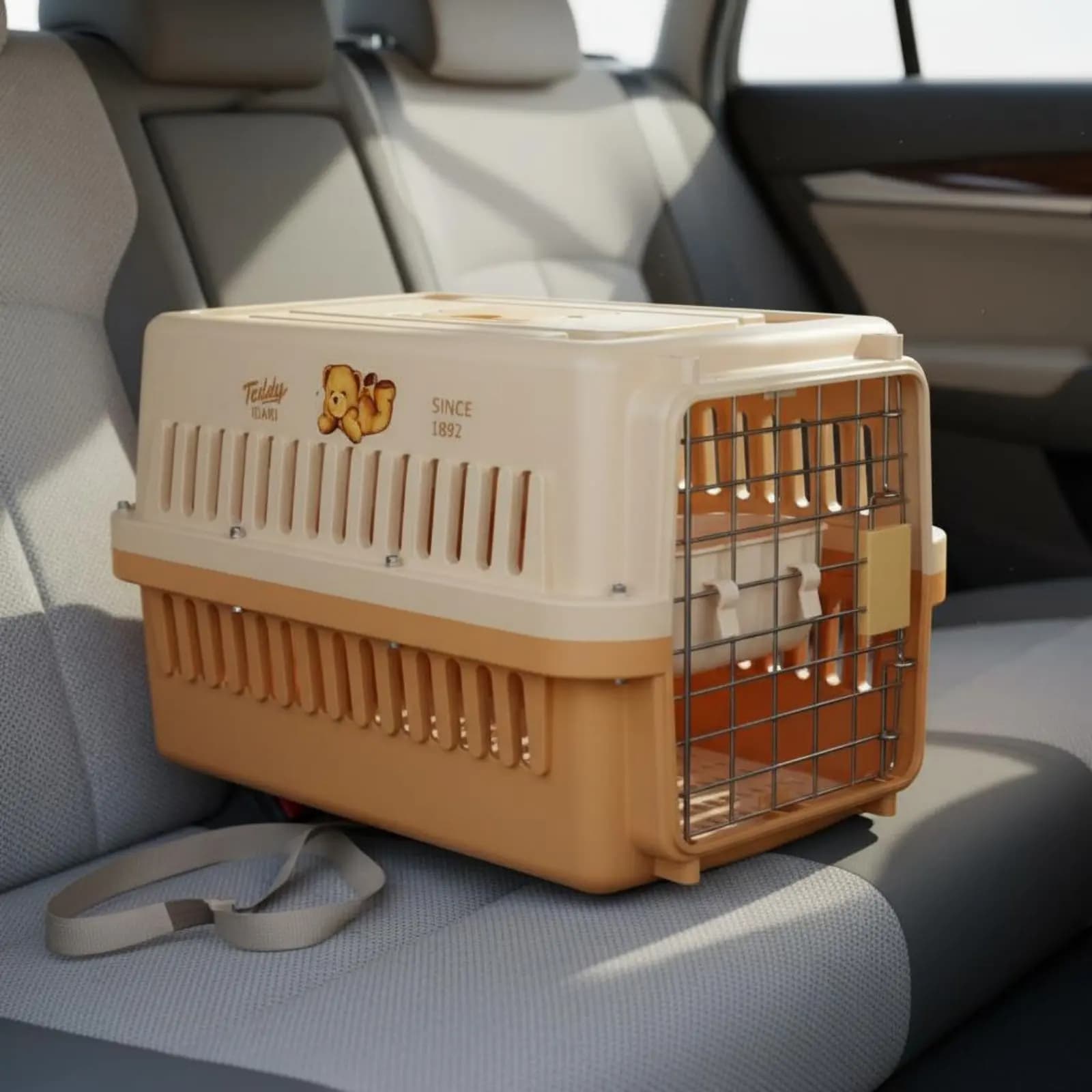 Trasportino per Animali Domestici Approvato dalle Compagnie Aeree, Gabbia Portatile Ventilata per Gatti e Cani, Ideale per Viaggi