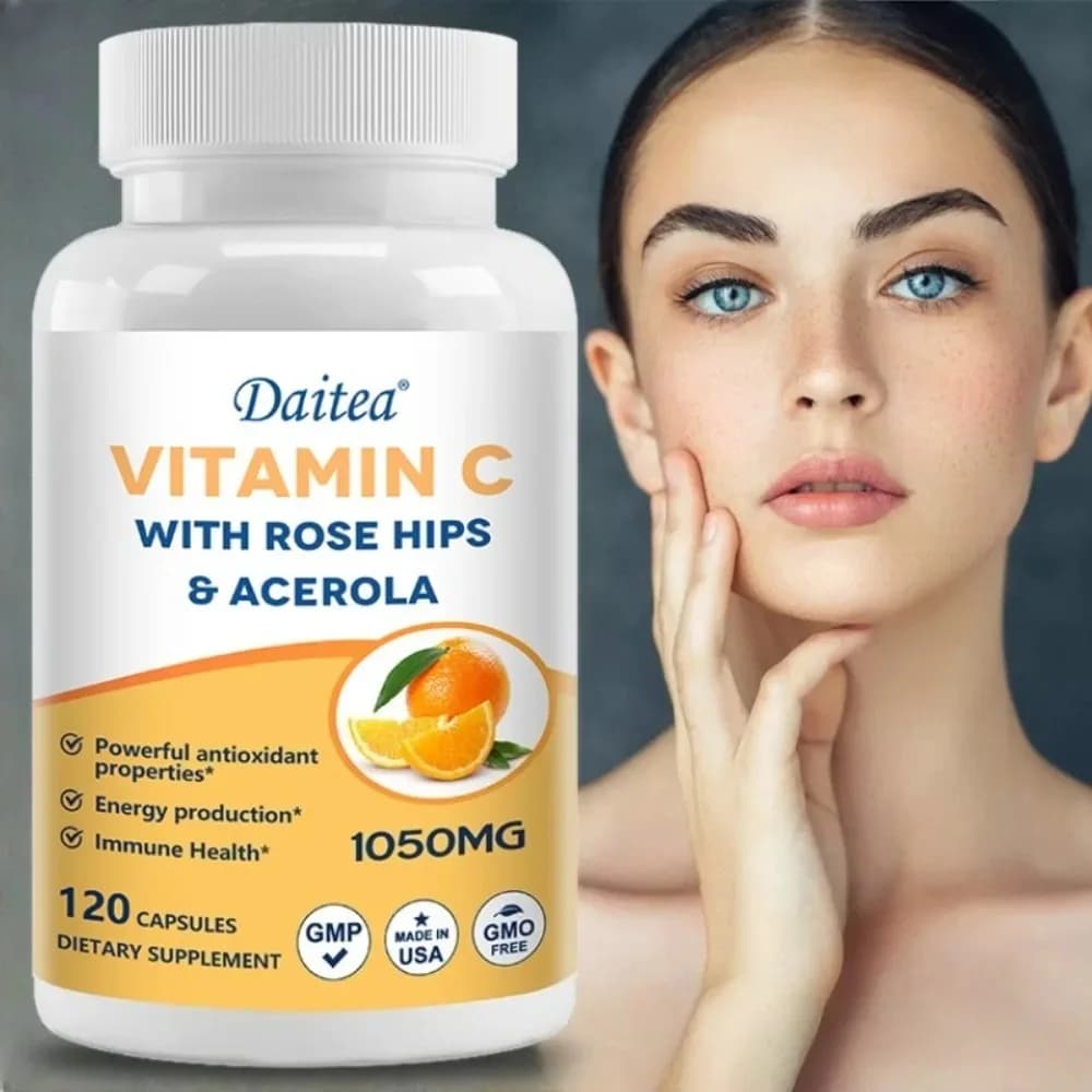 Vitamin C Supplement High Absorption, Antioxidant, Promotes Collagen Production, Supports Immune System, Non-GMO