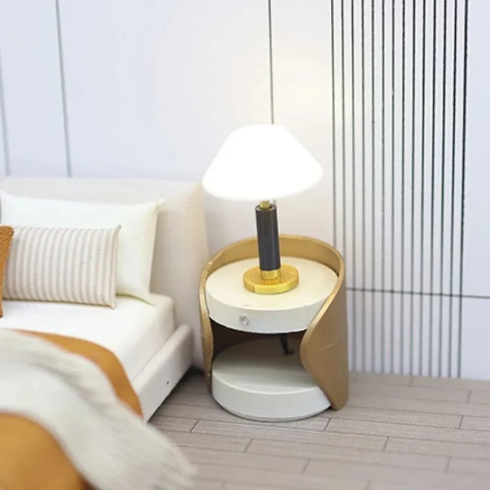 1 pz lampada giocattolo 1:20 mobili per casa delle bambole in miniatura modello in miniatura fai da te lampada da tavolo da scrivania lampada da tavolo stile casa accessori regalo
