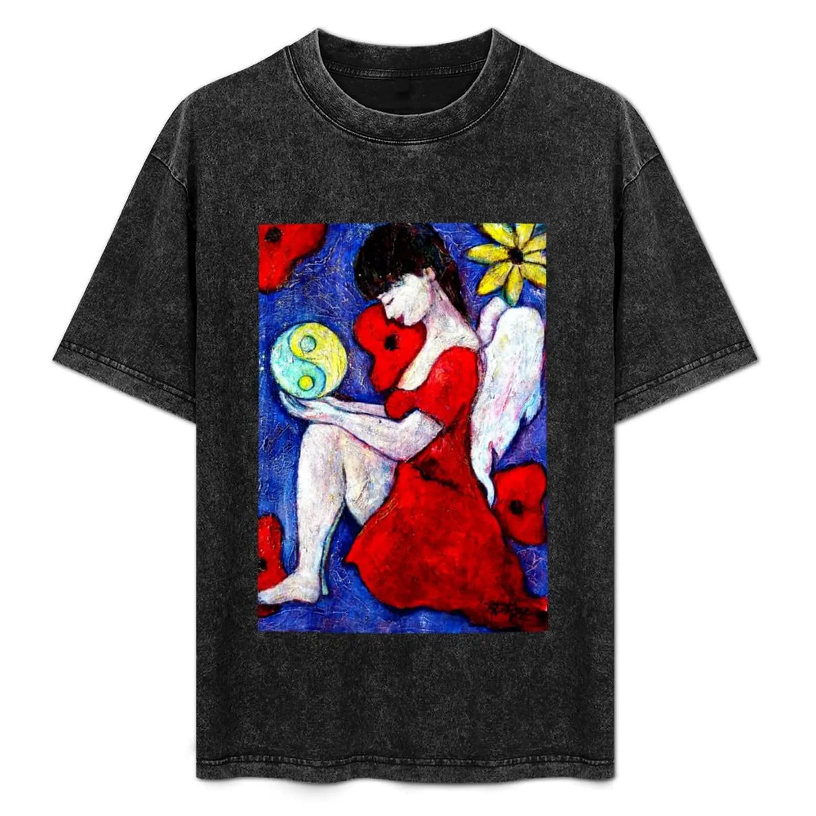 Karma, immagine di un angelo parte del mazzo di carte oracolo degli angeli – T-shirt MeMoment con carte degli angeli, T-shirt casual da lavoro