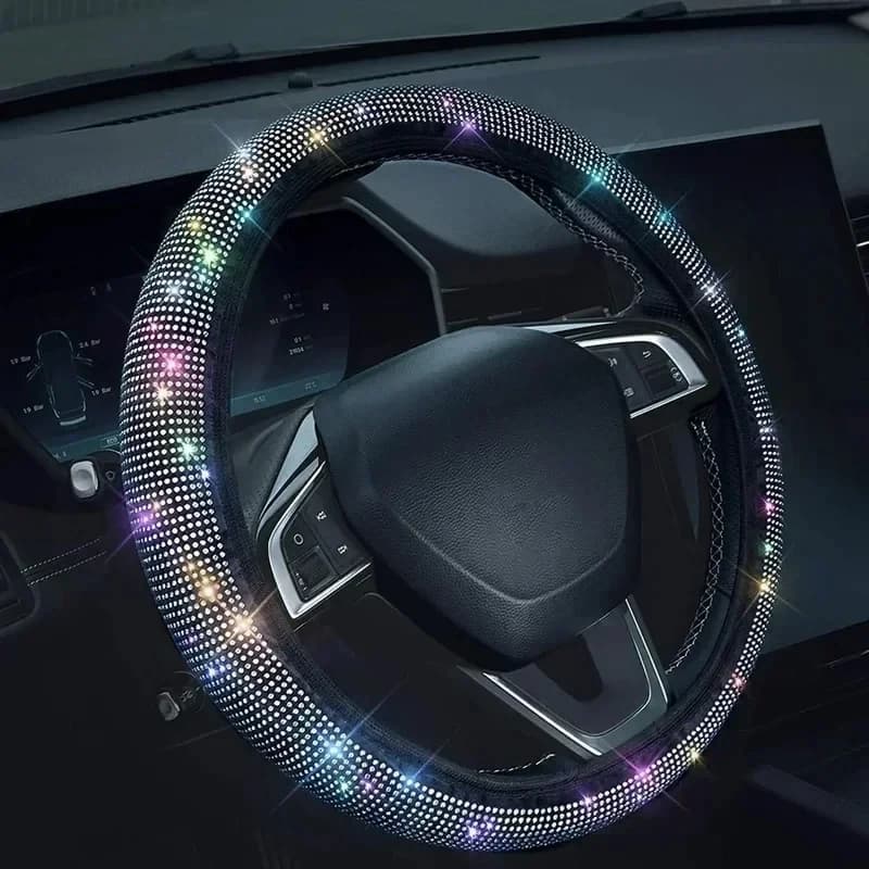 Bestseller Coprivolante Universale 37/38cm con Diamanti Luccicanti, Elastico, Accessori Interni per Auto per Tutte le Stagioni