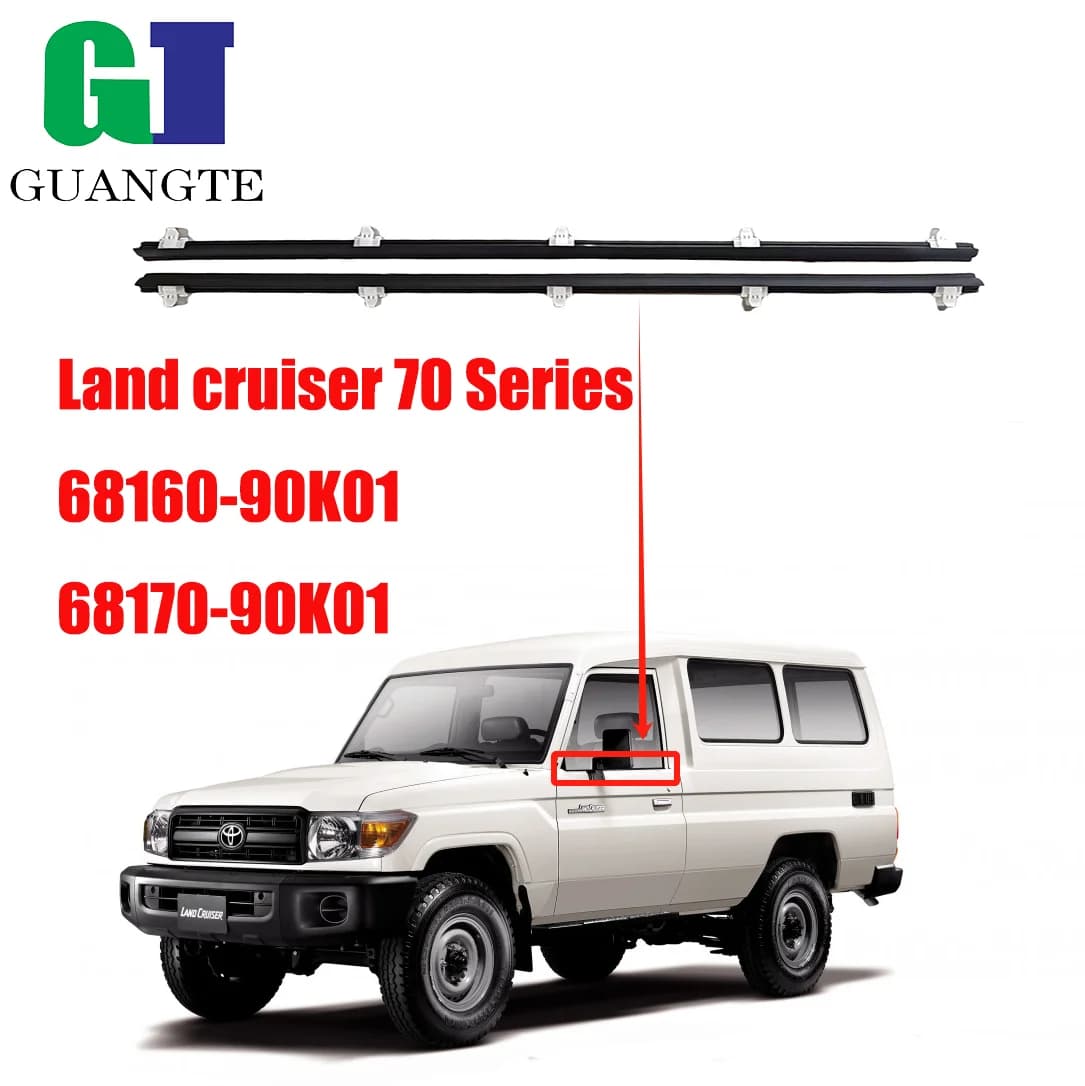Auto Porta Esterna Finestra Modanatura Trim Guarnizione Cintura di Tenuta 68160-90K01 68170-90K01 Sostituzione per Toyota Land cruiser Serie 70
