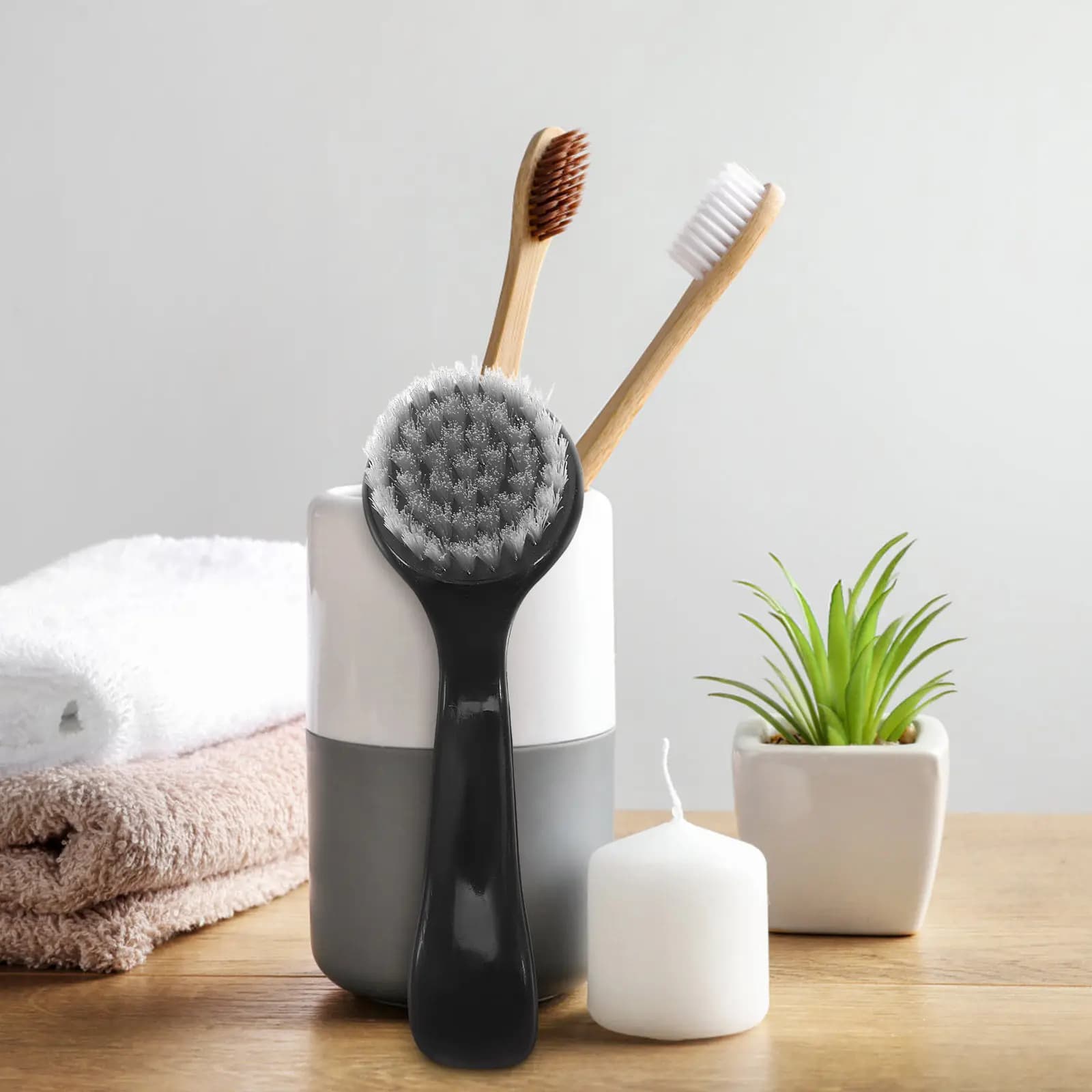 3Pcs Facial Cleansing Brush Compact Portable Soft Bristle Manual Face Wash Brush Deep Cleaning Exfoliating Scrubber for Women