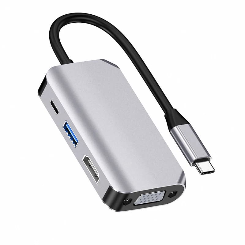 Docking station multifunzionale USB C adatta per computer telefono Convertitore TV HD 1080P 4K TIPO C a USB/PD/VGA/HDMI compatibile