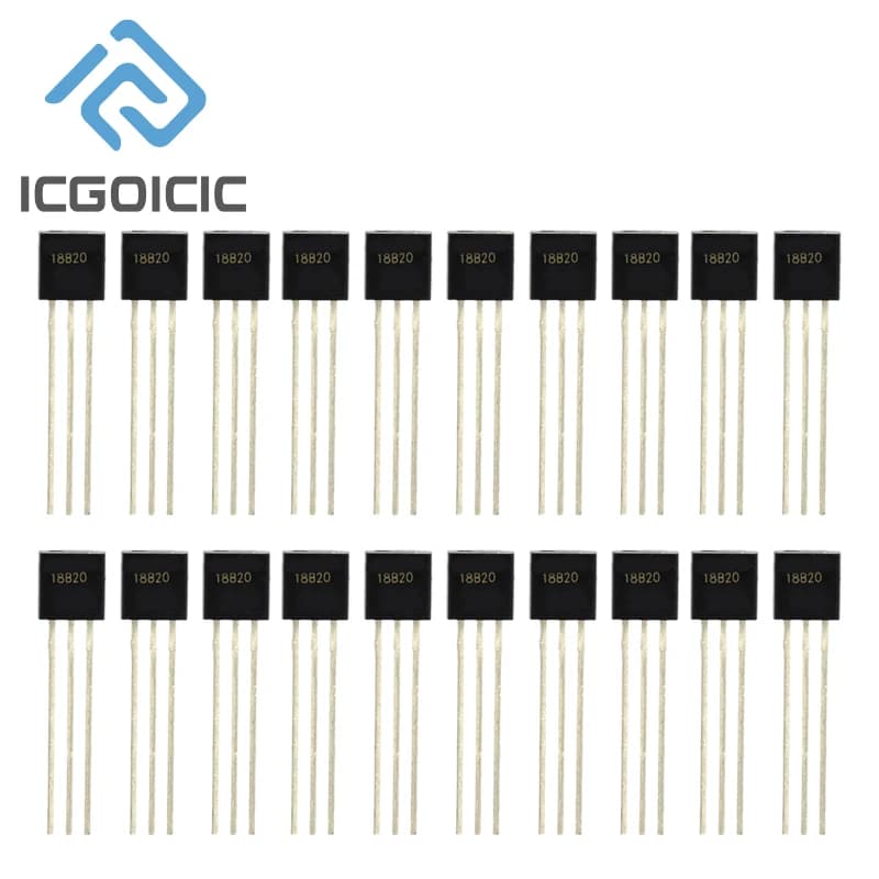 1-100 pz DS18B20 DS18B TO-92 Chip Termometro Digitale Programmabile Sensore di Temperatura Acquisizione di Temperatura TO-92