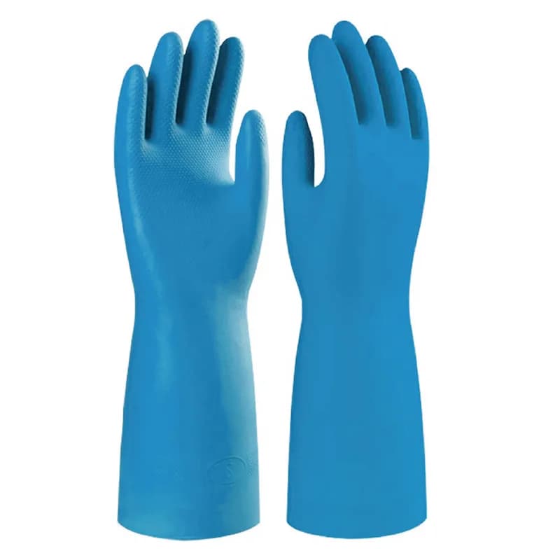 1 Paio di Guanti di Sicurezza in Nitrile Resistenti a Prodotti Chimici, Olio, Acidi, Alcali e Solventi, Antiscivolo, Antiperforazione e Antiabrasione per Riparazioni Meccaniche e Auto