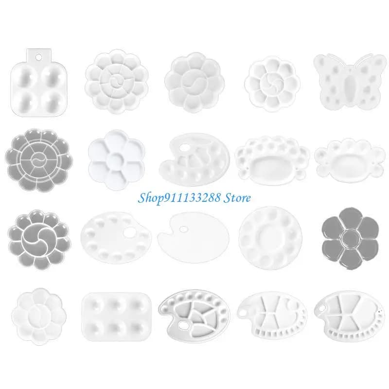 G88D Artist Mixing Color Tray for Kid Student Adult Art Craft Paint Palette Mixing Tray for Watercolor Oil Acrylics Painting