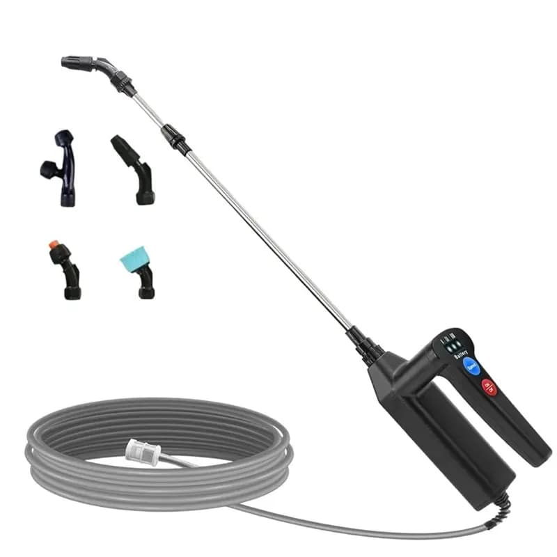 FYBL-Asta Telescopica per Spruzzatore da Giardino, 31 Pollici, Asta Elettrica per Spruzzatori con 3 Pressioni Regolabili, Tubo da 16,4 Piedi e 4 Ugelli