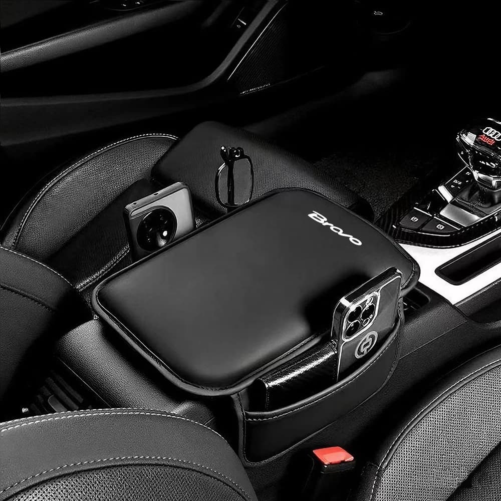 Tasca portaoggetti per bracciolo per console centrale per box bracciolo per auto per Fiat BRAVO Borsa portaoggetti per cuscino Scatola console centrale Proteggi la copertura