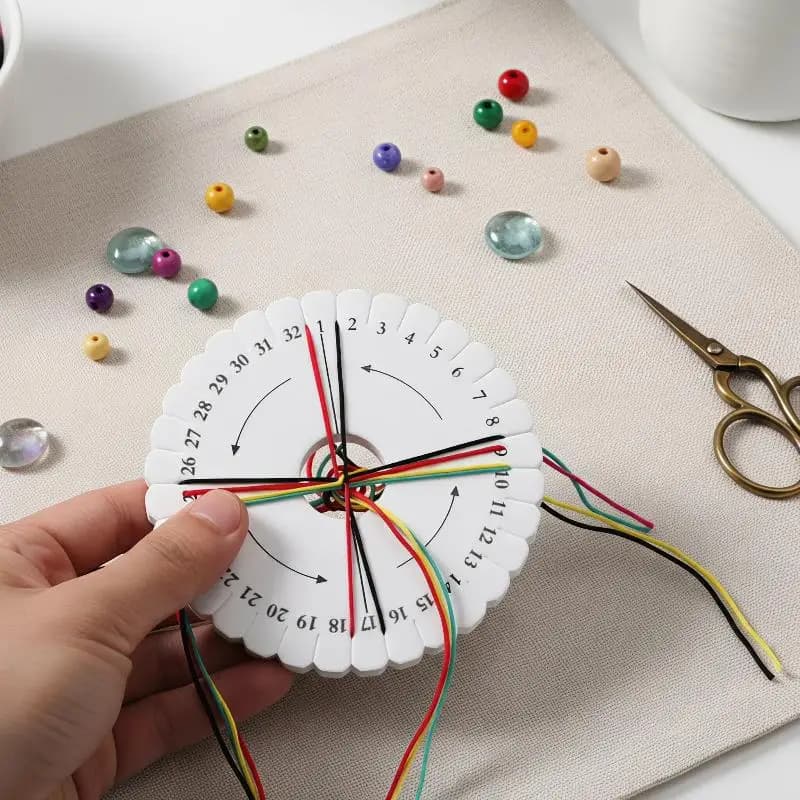 4Pcs Braided Plate Kit Round Square Braiding Disk Portable DIY Weaving Loom Board for Handmade Bracelet Jewelry Craft Making