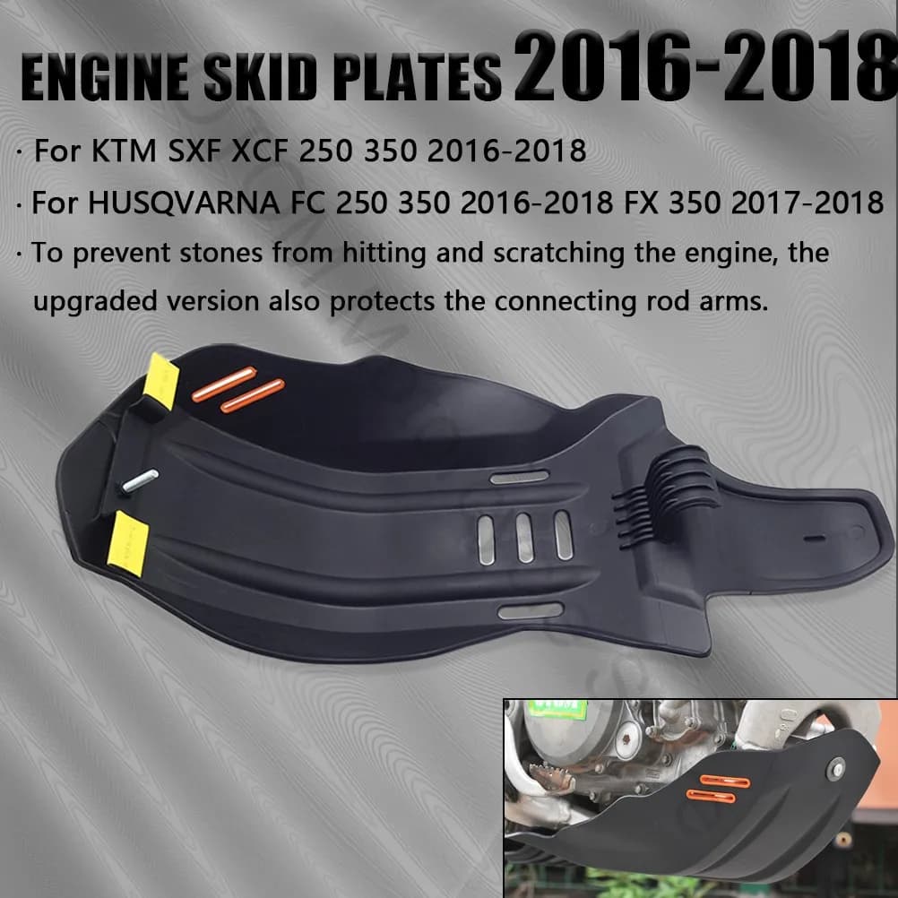 Protezione Motore per Moto KTM HUSQVARNA 2016-2018, Piastra Antiscivolo, Copertura di Protezione Telaio, Pannello Inferiore per SXF XCF FC 250 350 FX350