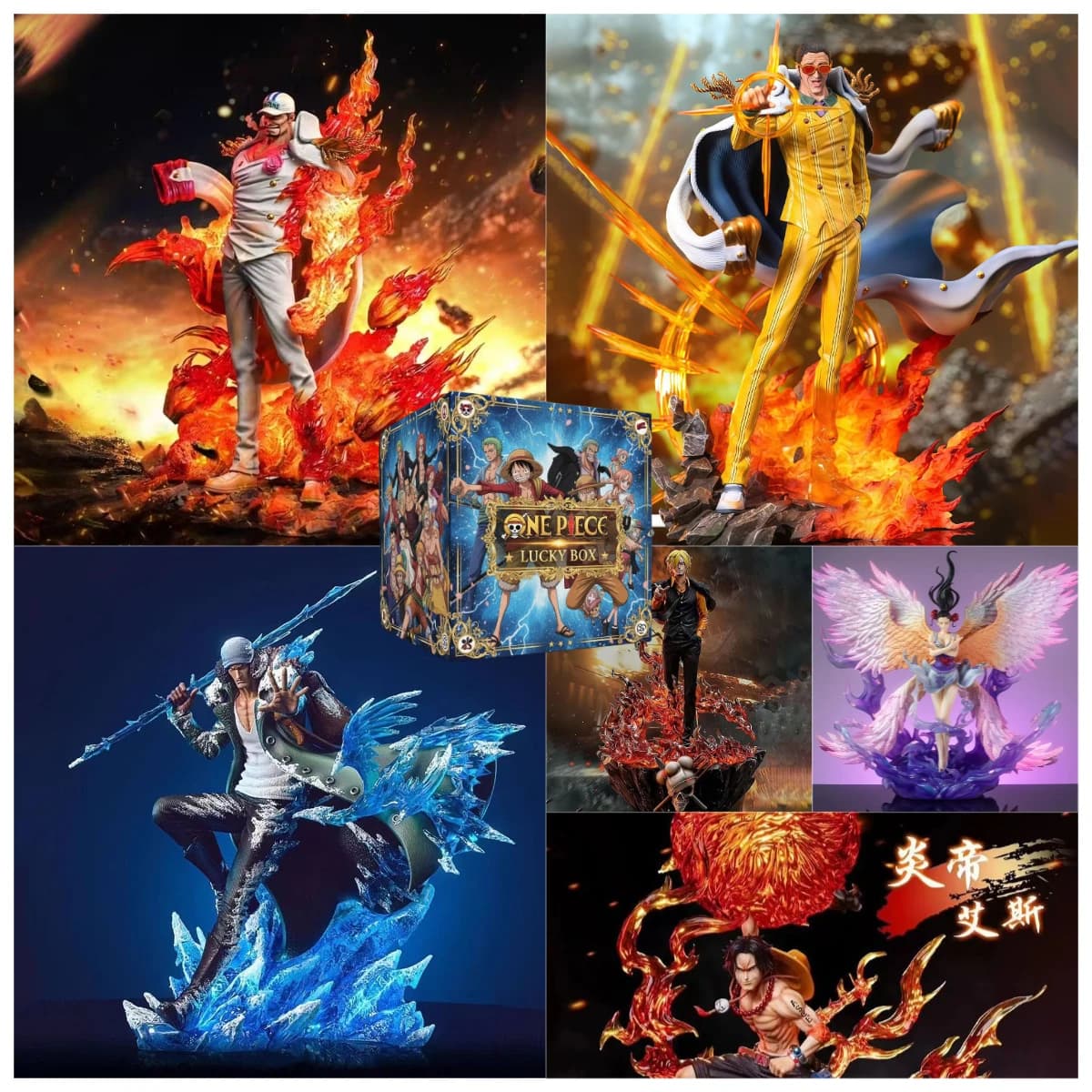 Scatola a sorpresa One Piece - Collezione di figure anime misteriose, scatola cieca con personaggi casuali per i fan con Rufy, Zoro, Sanji