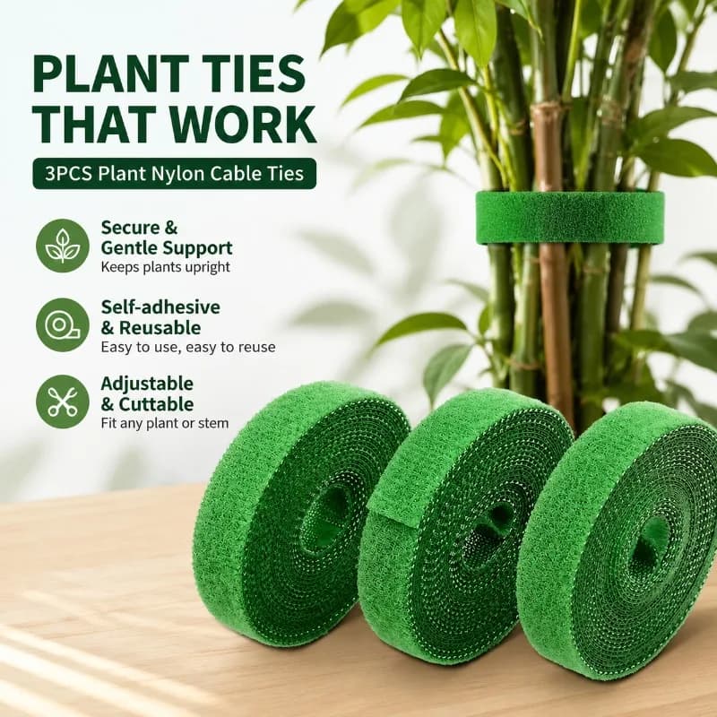 Fascia di fissaggio in velcro per piante verdi, rami e alberi, cinghia multifunzionale per giardinaggio, organizer per cavi domestici