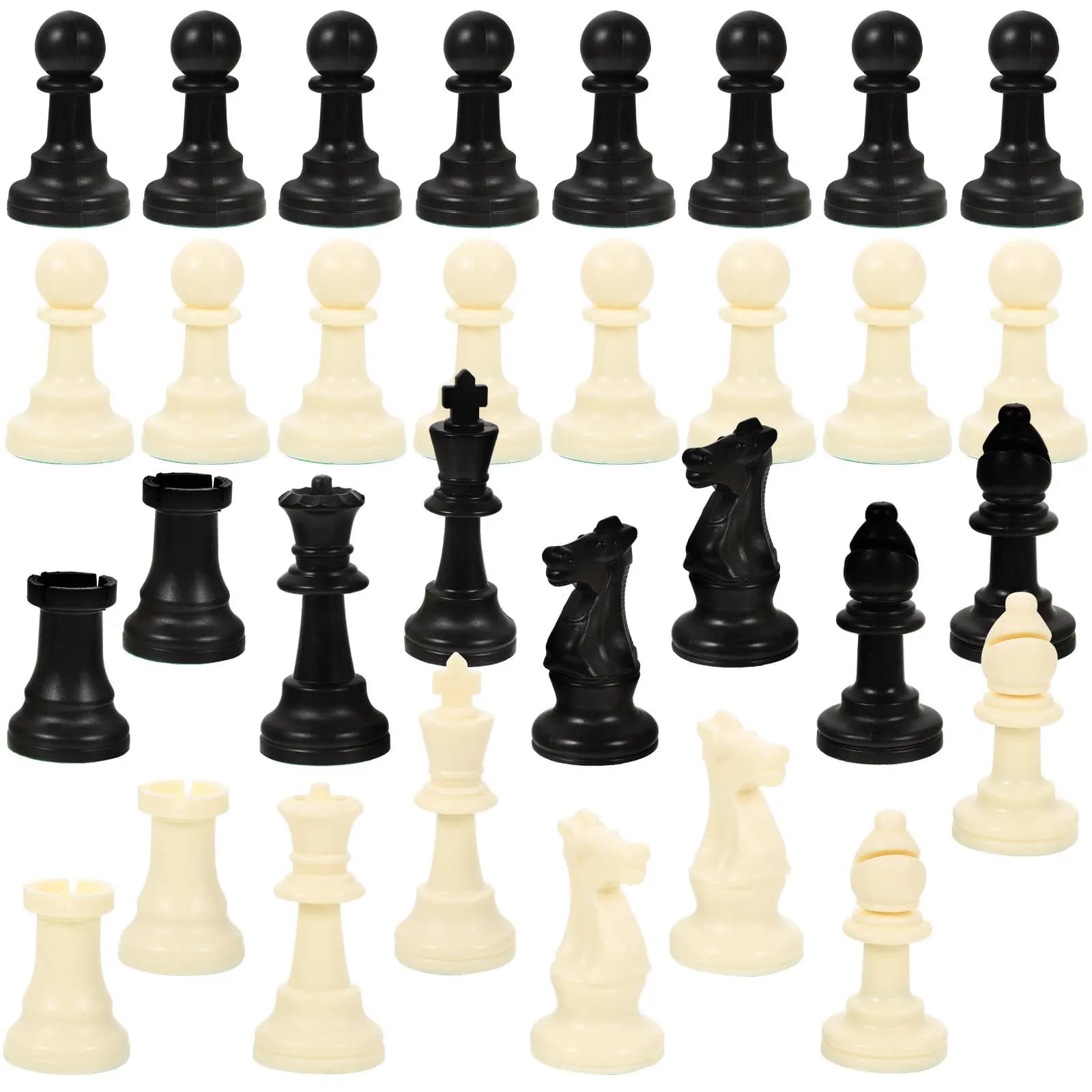 1Set International Plastic Chess Pieces PP Replacement Set for Board Game Use Teaching Math Craft Mini Chess Accessories